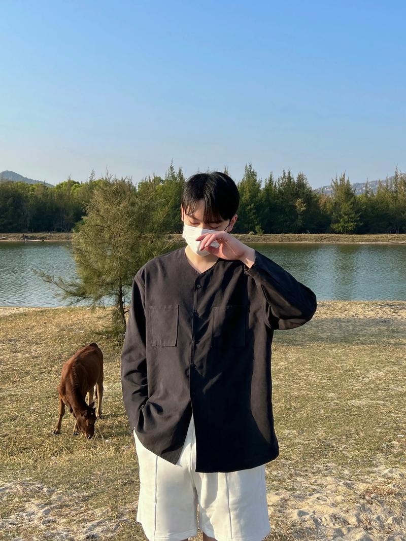 无领衬衫怎么搭配图片