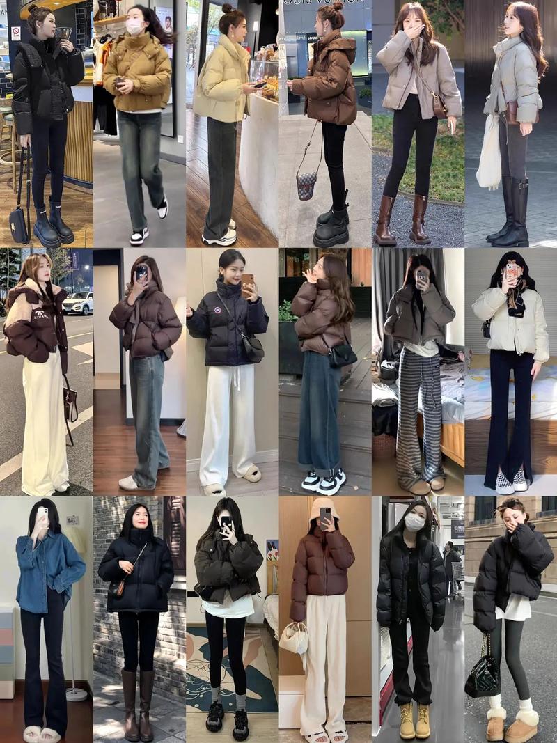 短款羽绒服配什么裙子