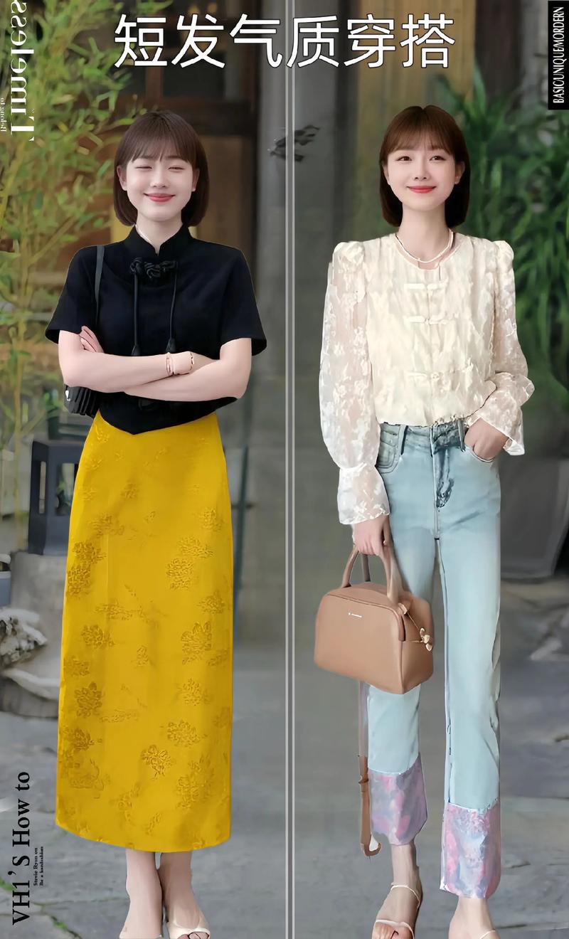 短发发型搭配衣服怎么搭配图片
