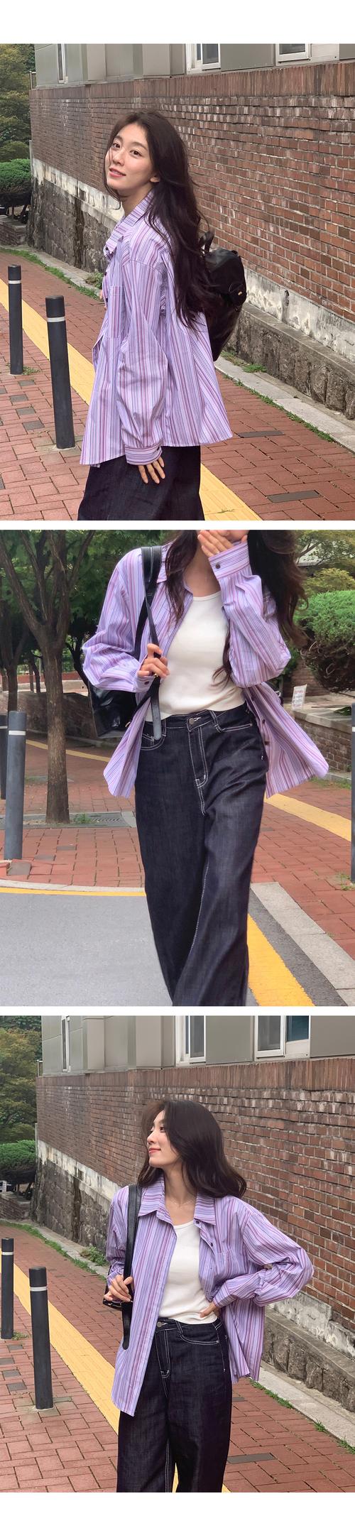 长衬衫女里面怎么搭配