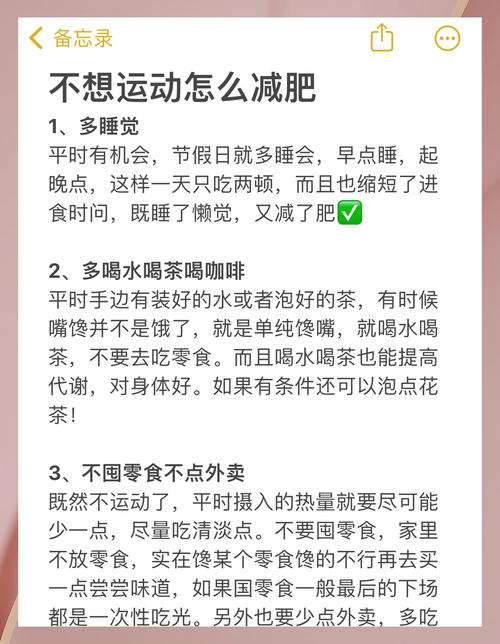 有不运动的减肥方法是什么意思