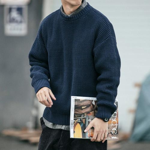 男士休闲针织毛衣怎么搭配什么外套