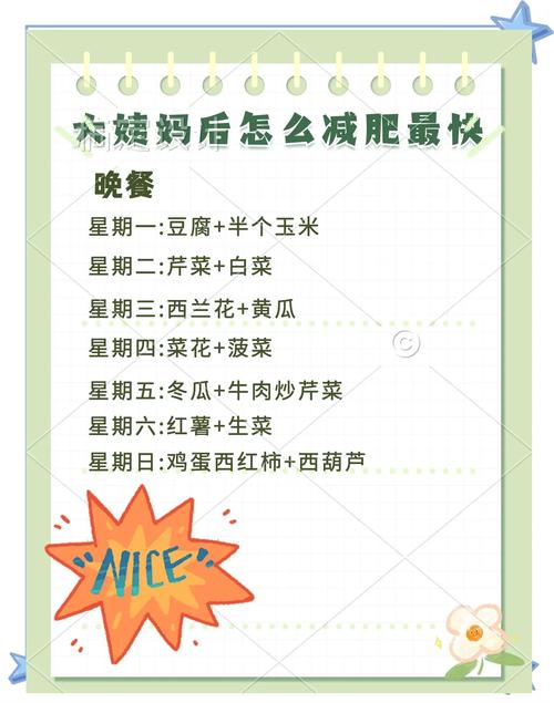 例假过后吃什么减肥快