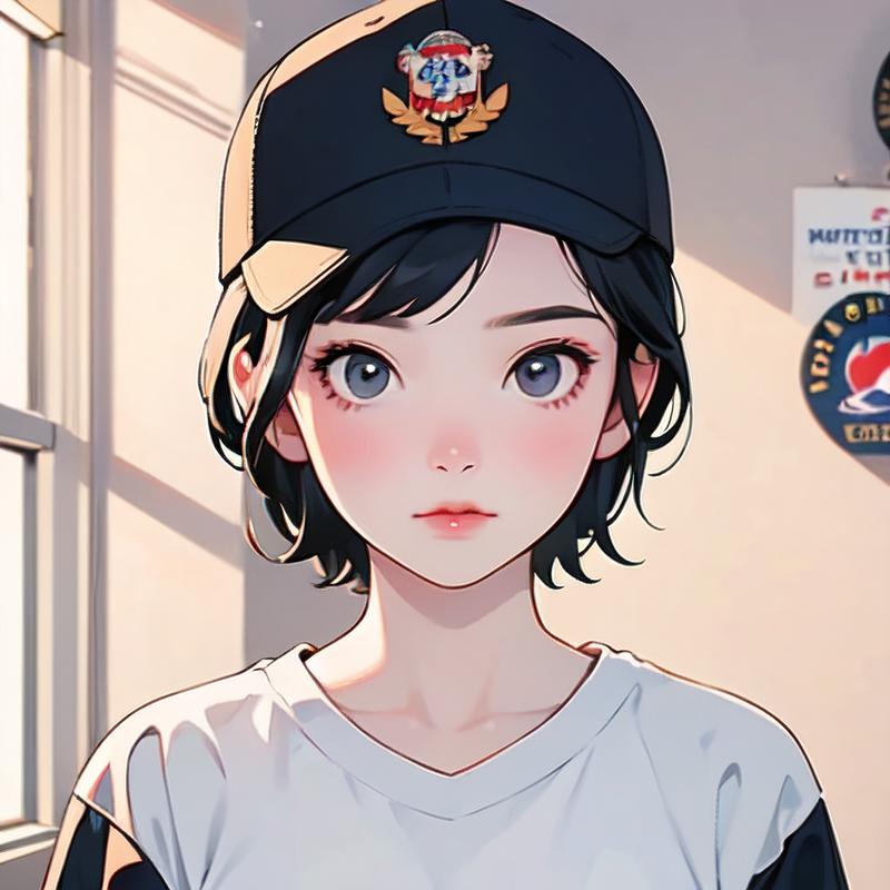 圆脸短发适合什么帽子