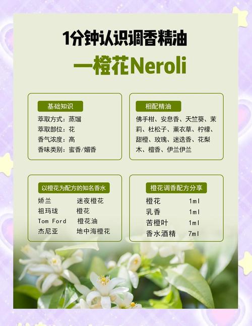 甜橙欧薄荷天竺葵薰衣草这些精油怎么搭配呢