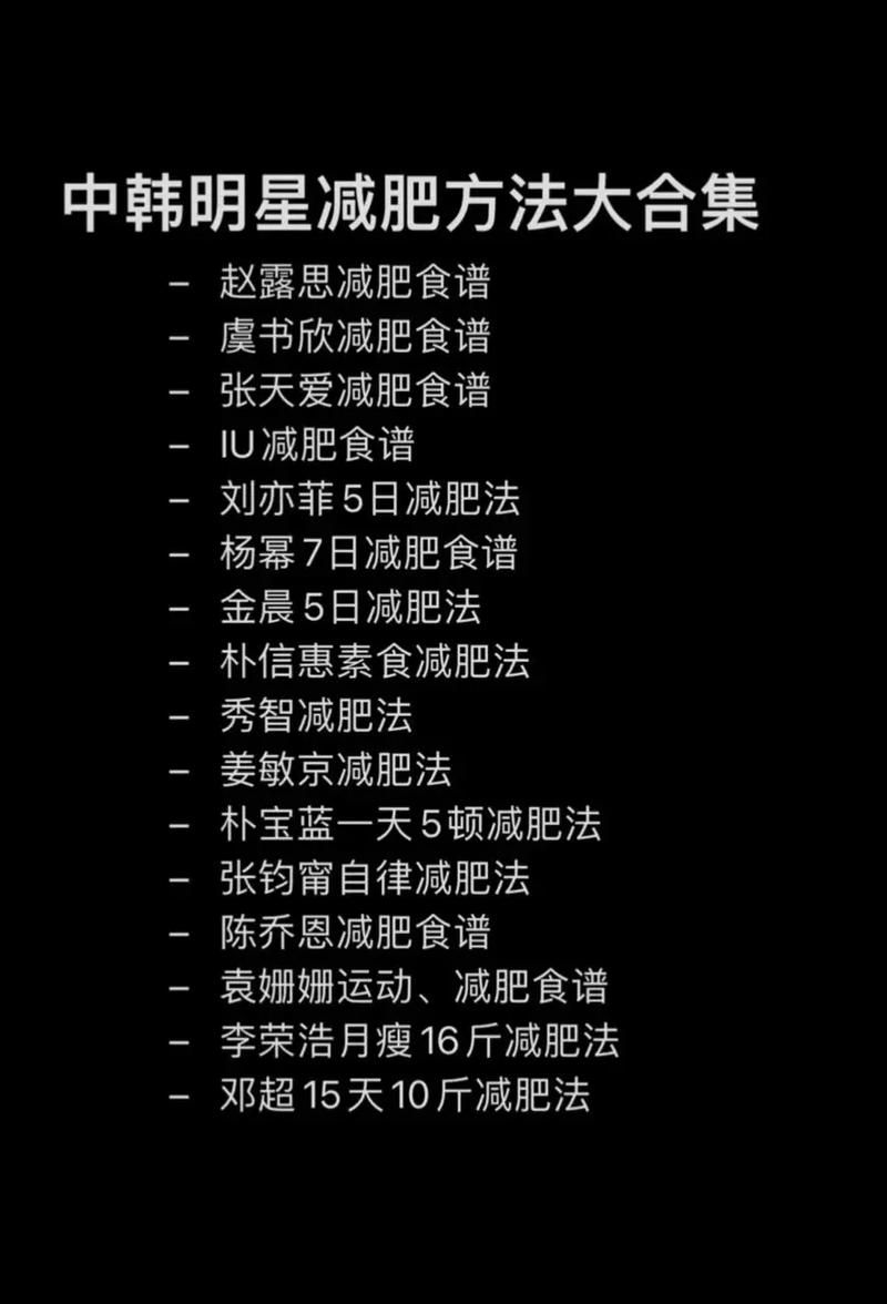 明星减肥吃什么