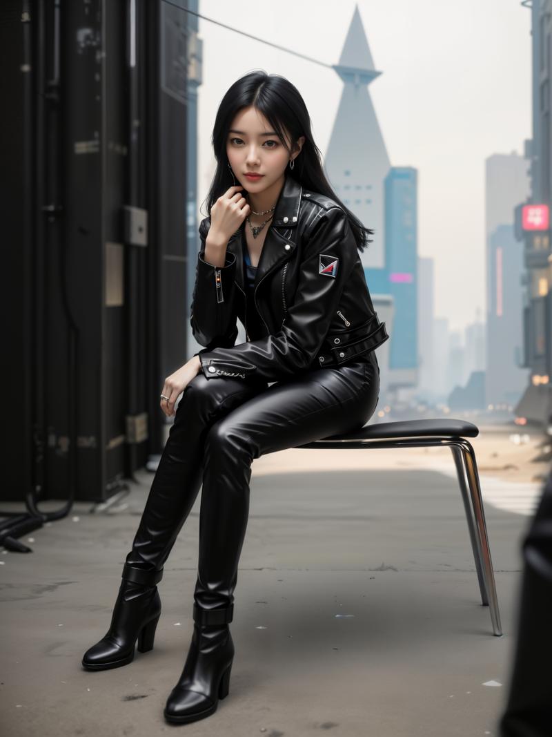 黑色皮夹克怎么搭配 女装