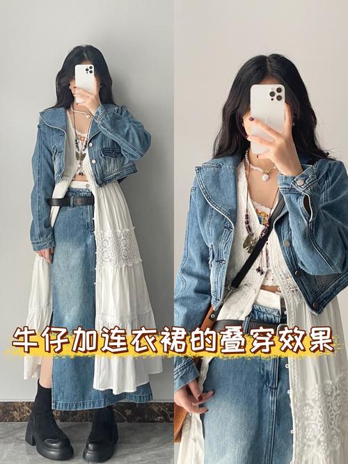 长袖长款牛仔连衣裙怎么搭配什么裤子图片欣赏