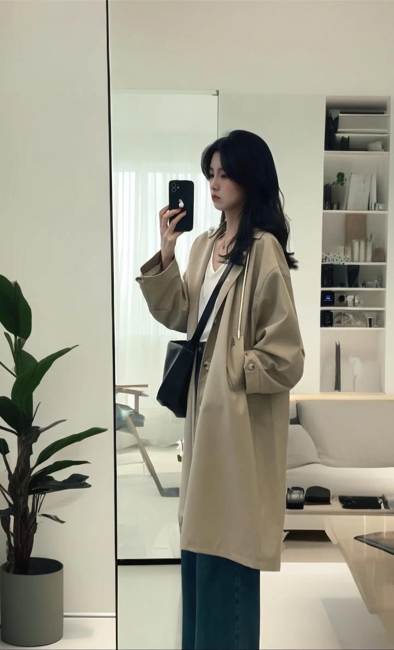 灰卡其色大衣怎么搭配