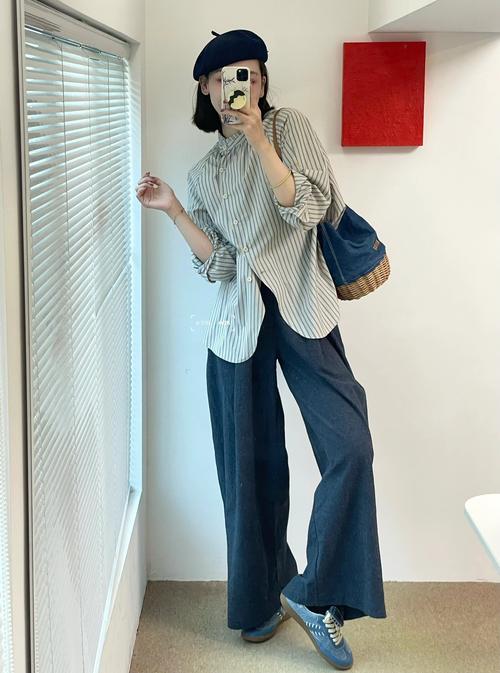 衬衣长开衫短怎么搭配什么裤子好看