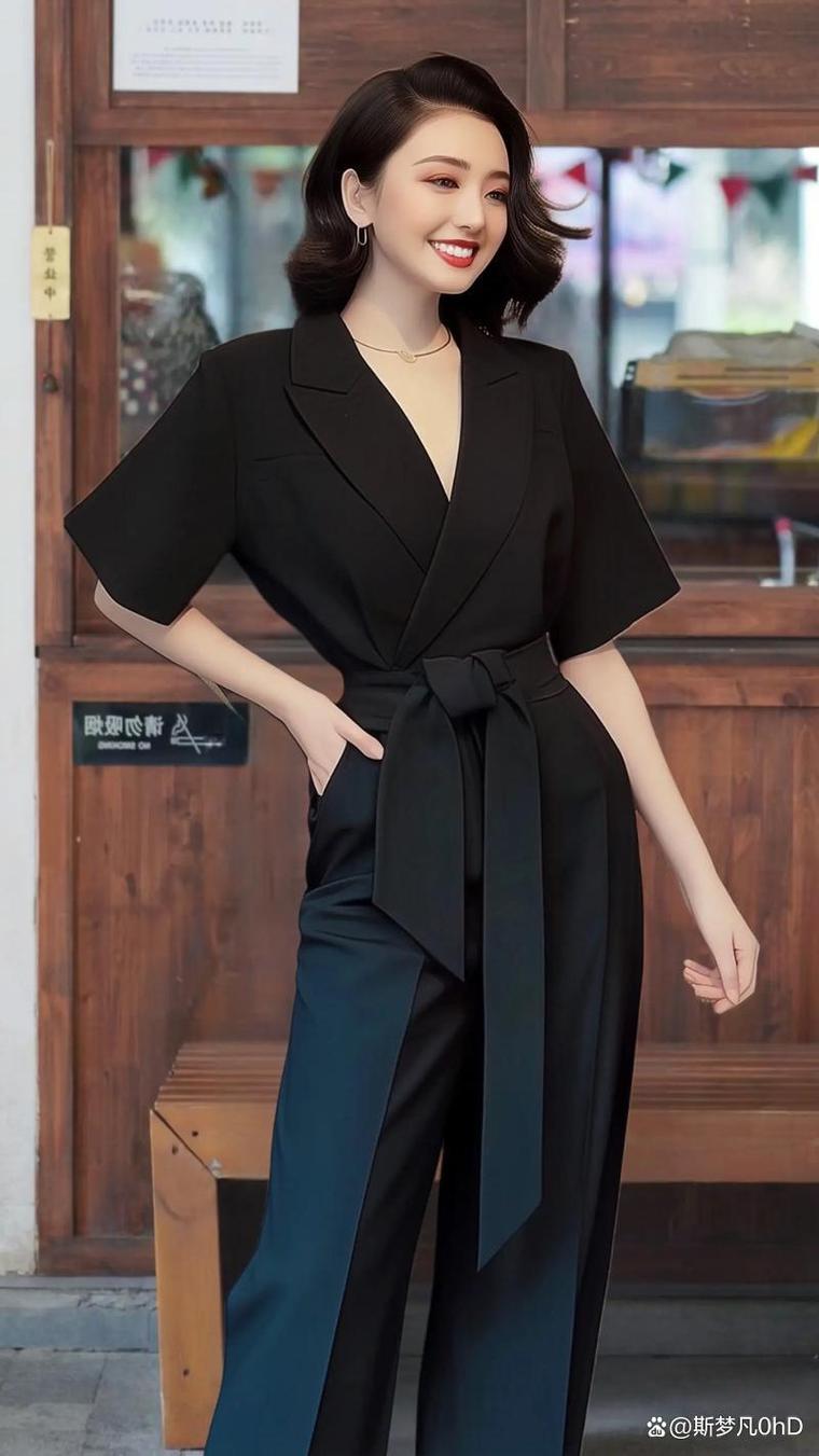 女人穿黑色的衣服怎么搭配图片