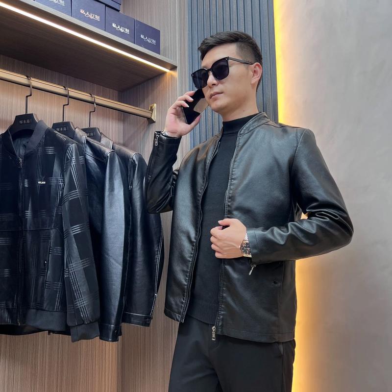 男款皮衣夹克怎么搭配