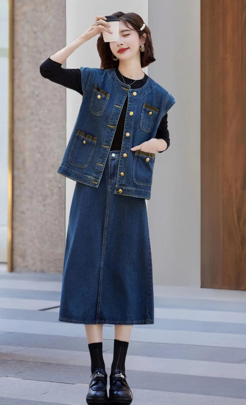 马甲套装怎么搭配衣服图片