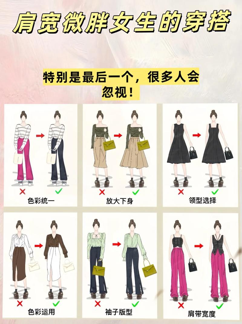肩宽的女孩子怎么搭配