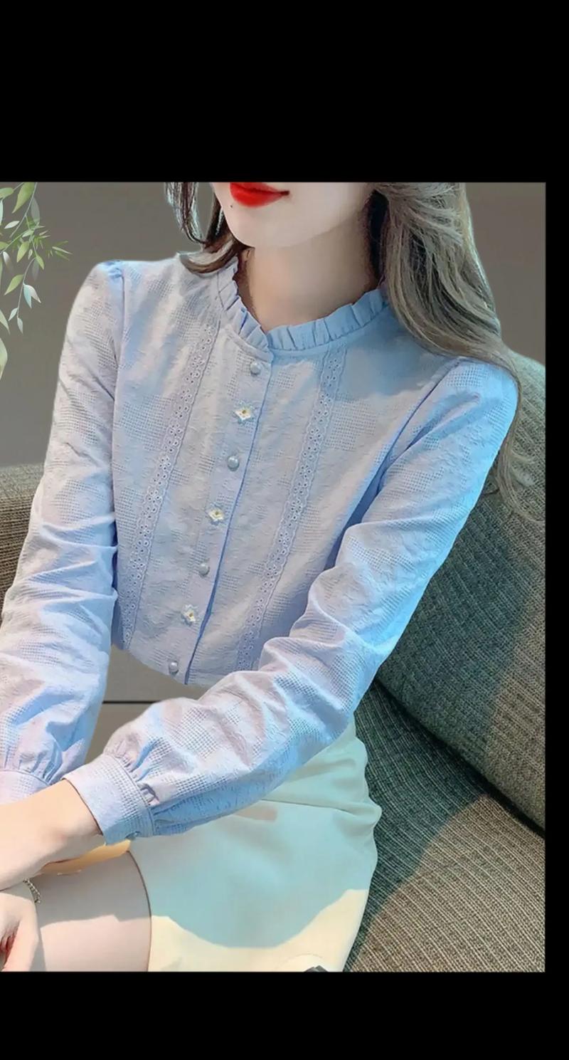 保暖长袖女衬衫怎么搭配