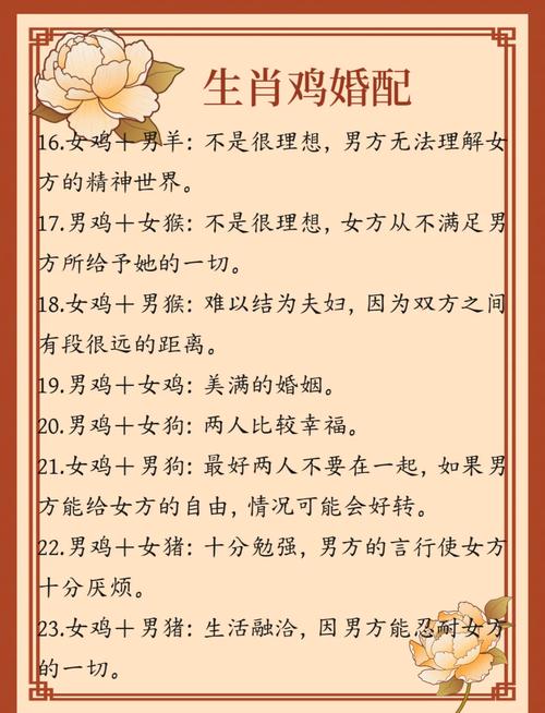 女鸡配什么生肖最好
