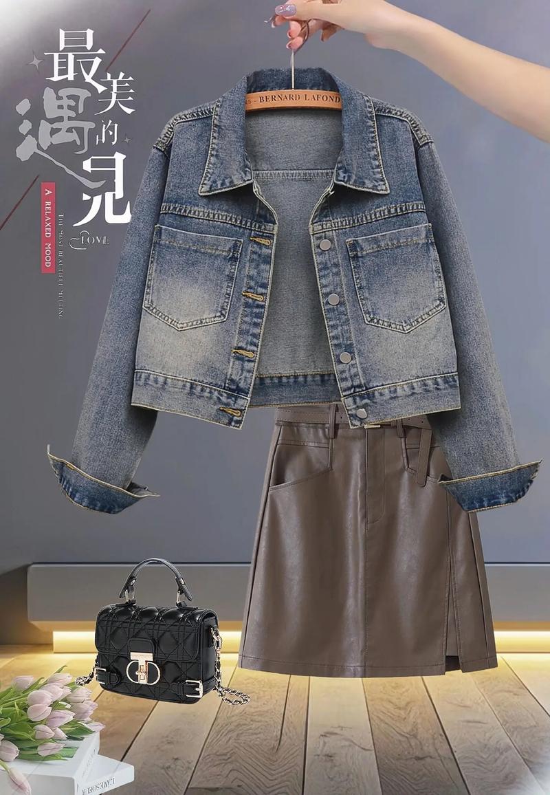 深色短款牛仔怎么搭配什么外套