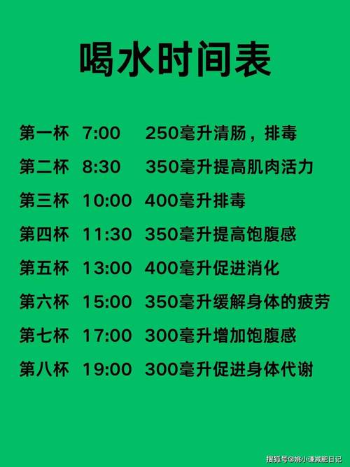 每天什么时间喝水可以减肥