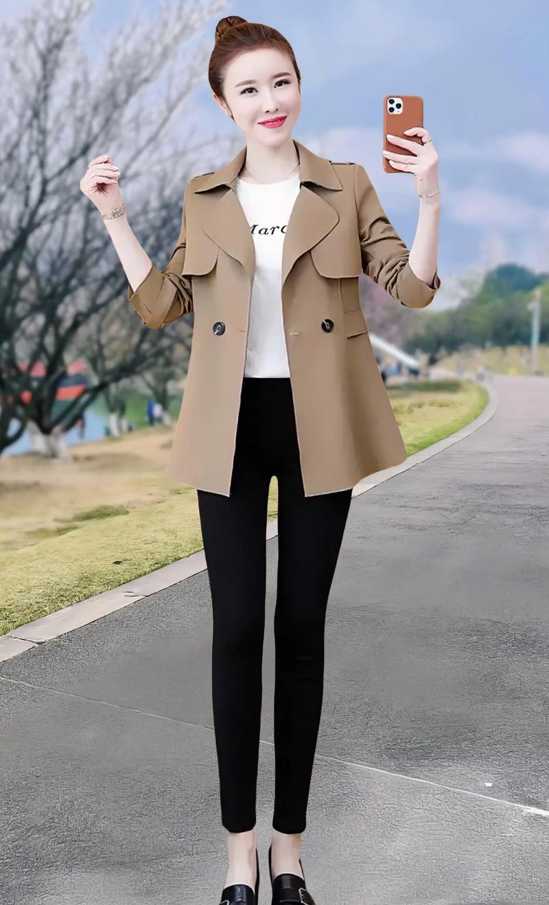 女士穿的秋天外套怎么搭配衣服图片欣赏
