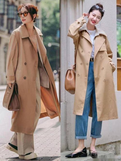 女士穿的秋天外套怎么搭配衣服图片