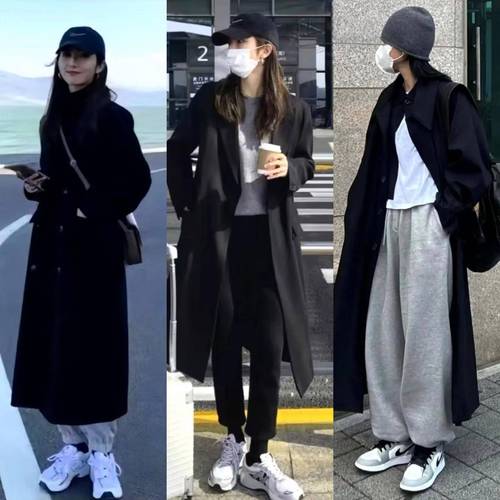 女款黑色外套怎么搭配衣服图片欣赏