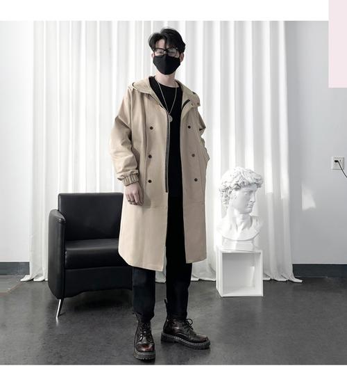 男士带帽子的黑风衣怎么搭配衣服好看
