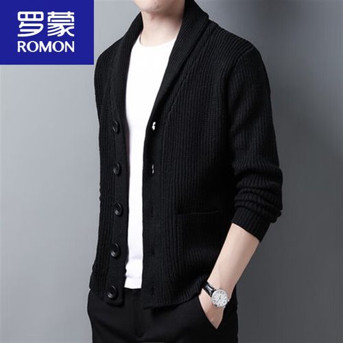 男生黑色带毛的衣服怎么搭配图片