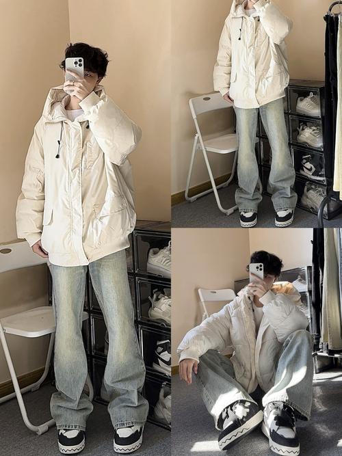 男生冬天带毛的衣服怎么搭配图片