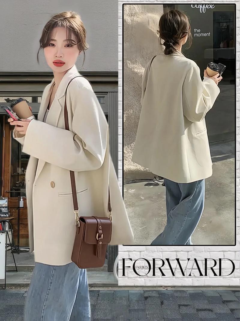 米色西服怎么搭配图片