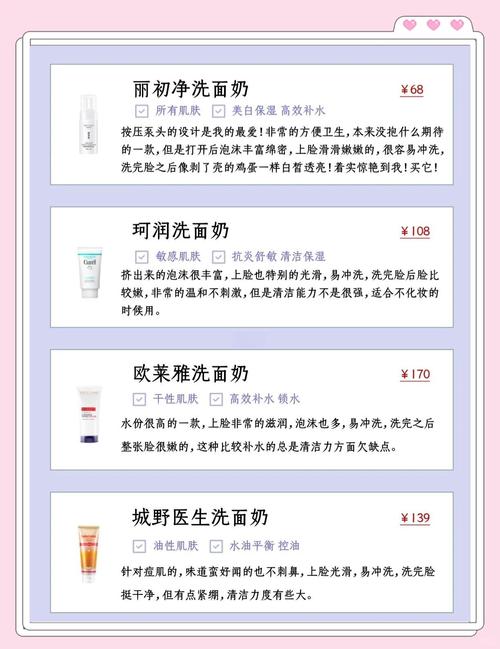洗面奶怎么分季节用