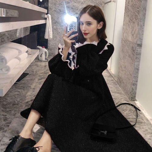 韩版红色连衣裙长款外套怎么搭配图片