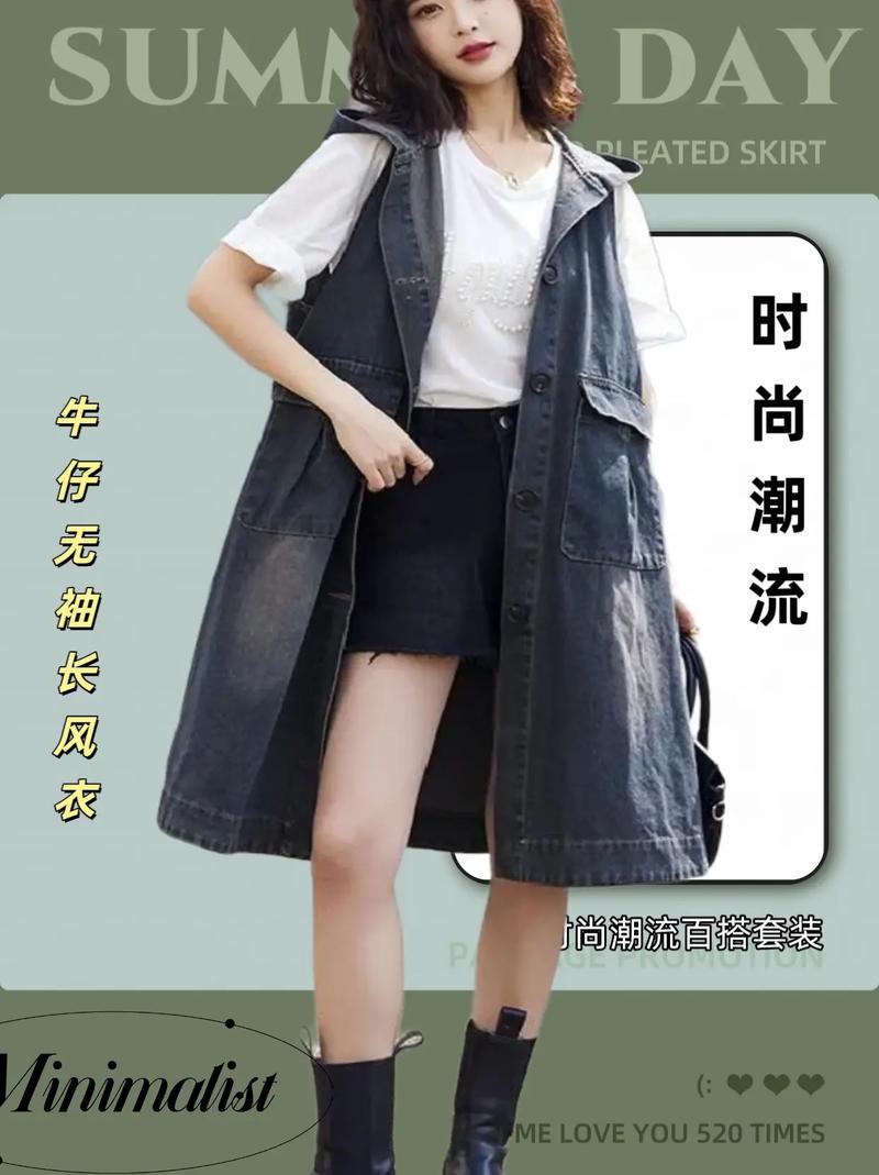 无袖马甲风衣怎么搭配图片