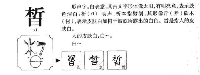 晳是什么意思