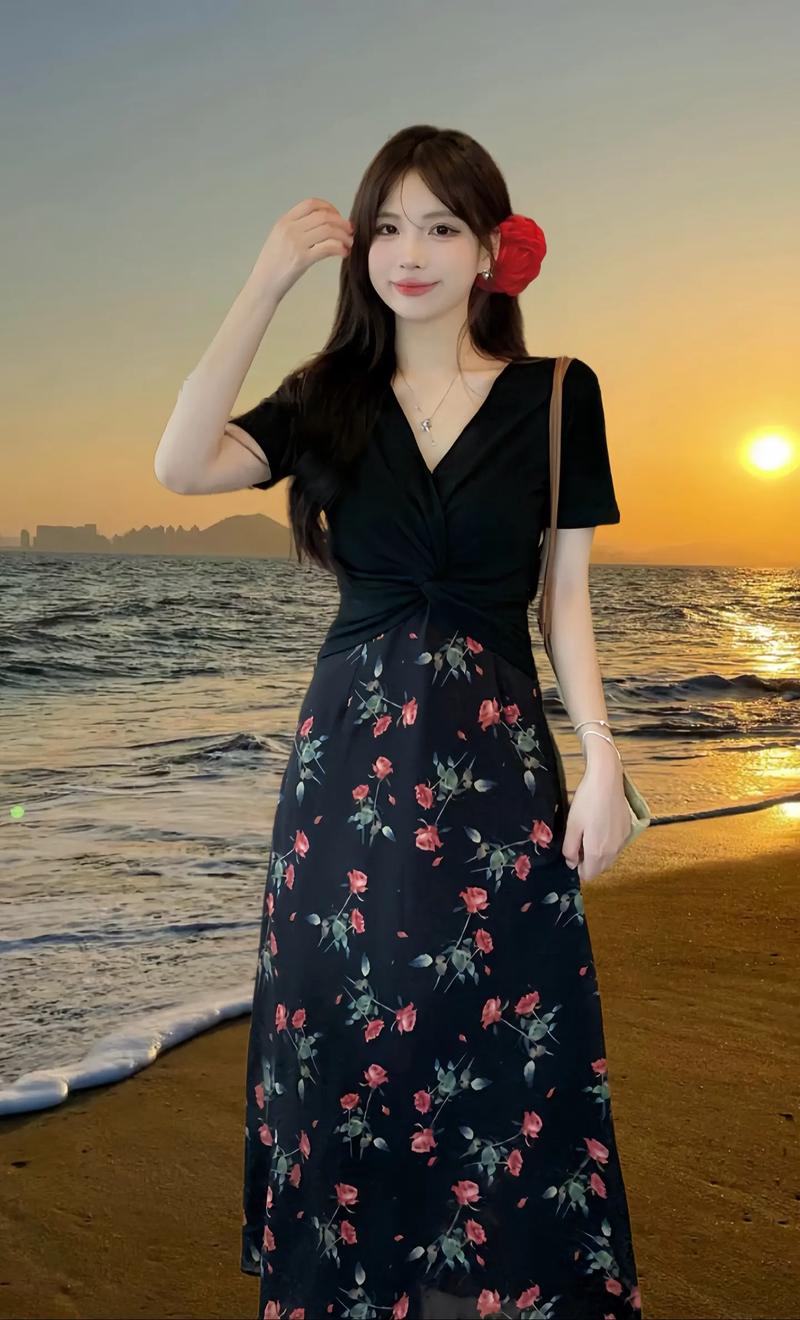 碎花长裙怎么搭配好看