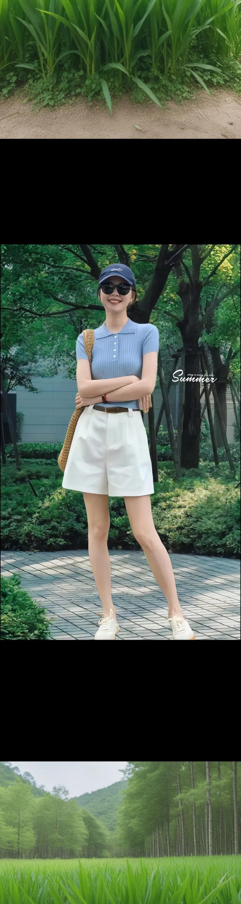 高腰短裤怎么搭配上衣