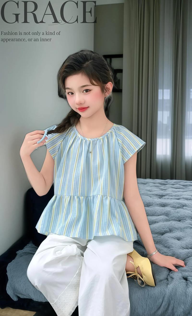 女童条纹衬衫该怎么搭配