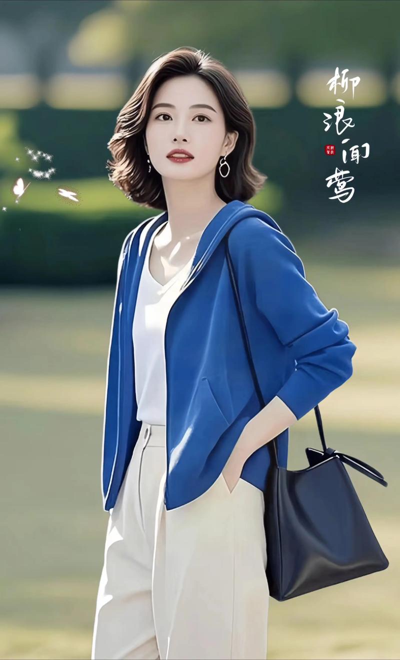 蓝色上衣怎么搭配帽子好看