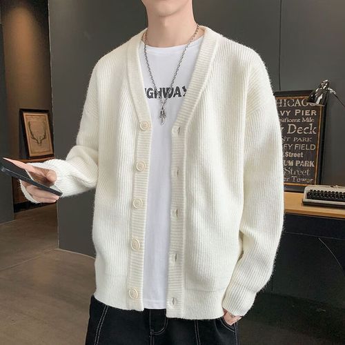 白色开衫怎么搭配衣服男