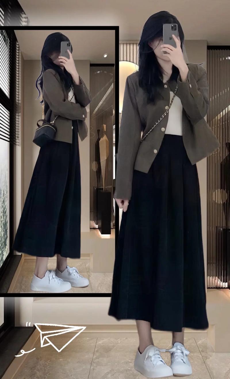 黑色的半身长裙怎么搭配外套