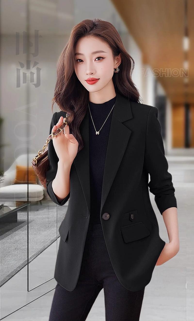 女款长款西装外套怎么搭配图片