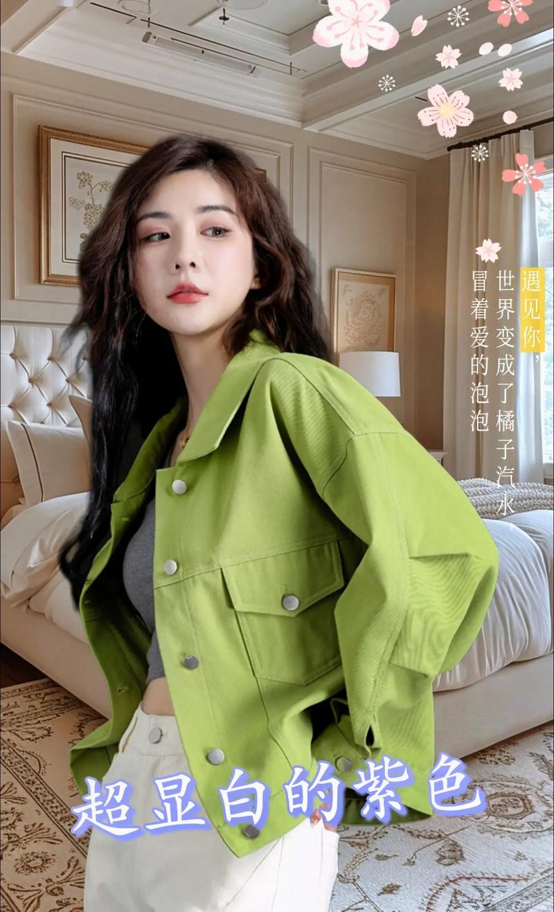 绿色皮肤衣怎么搭配图片
