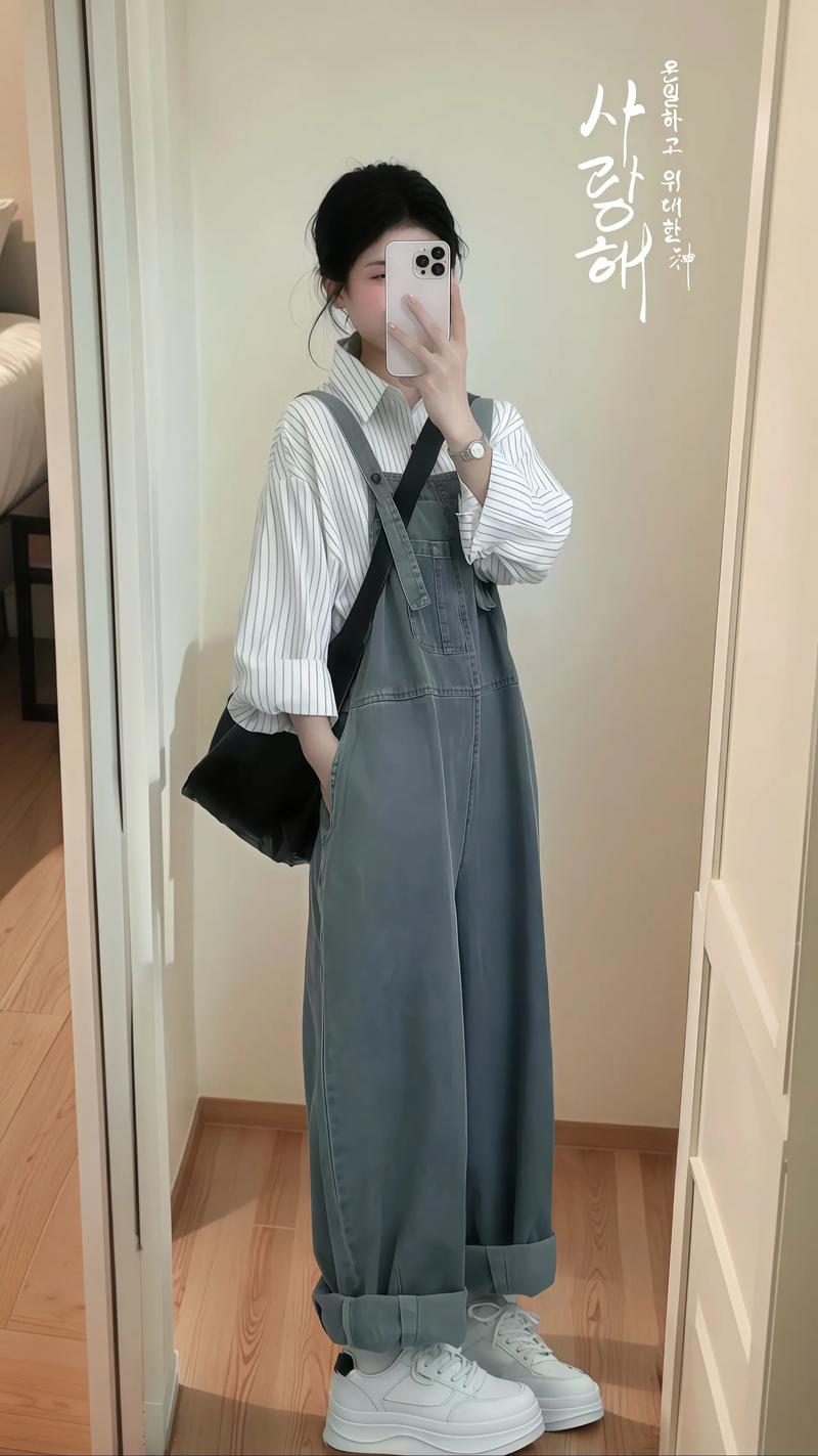 配背带牛仔裤怎么搭配