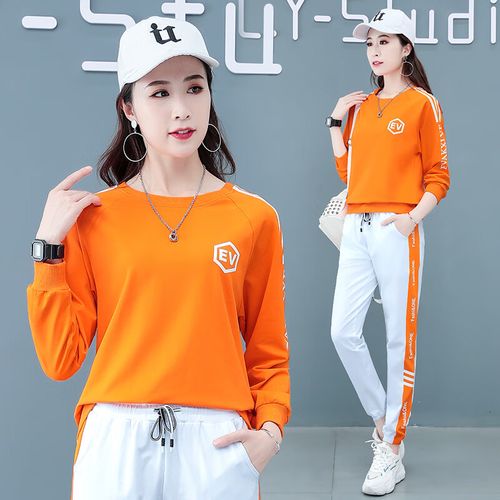 橙色运动衣服怎么搭配图片欣赏