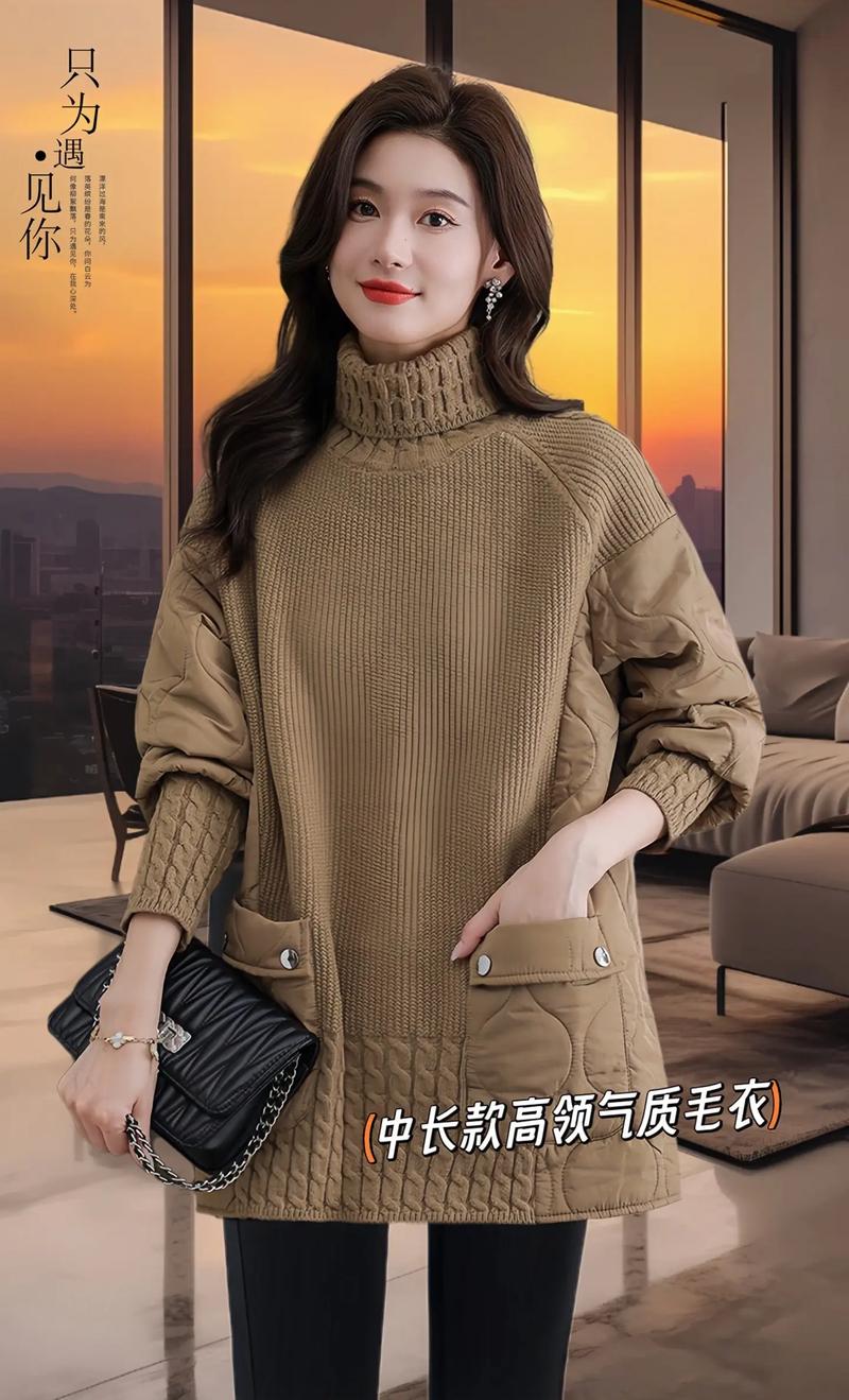 中长款中长款毛衣怎么搭配图片