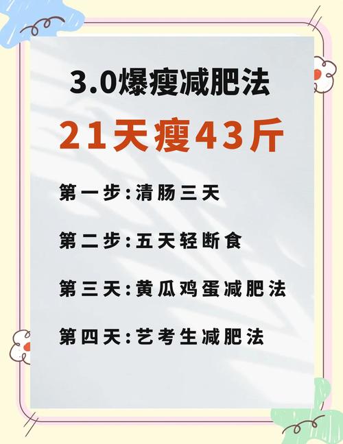 21天减肥法有什么需要注意的