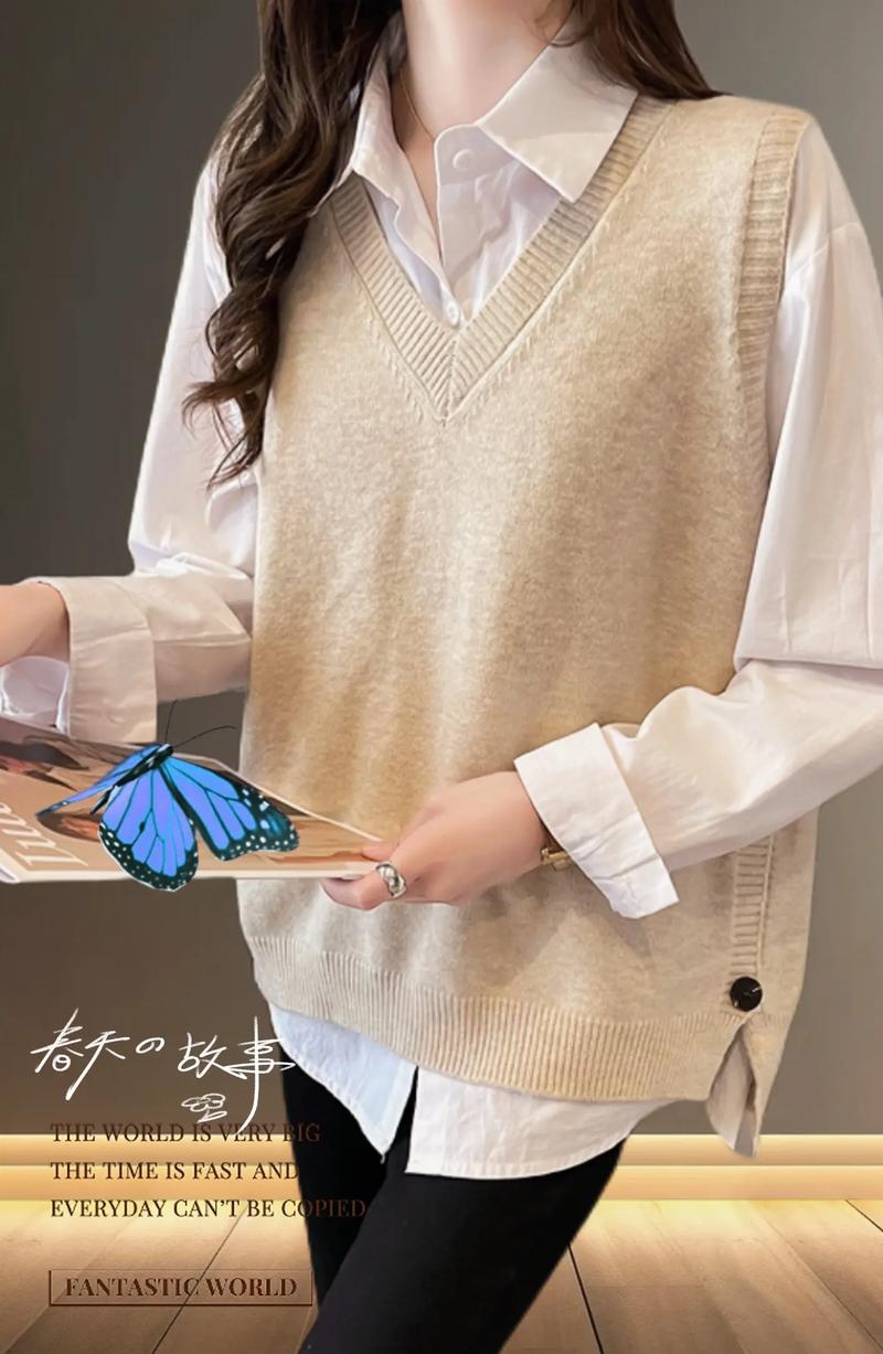 针织马夹怎么搭配图片