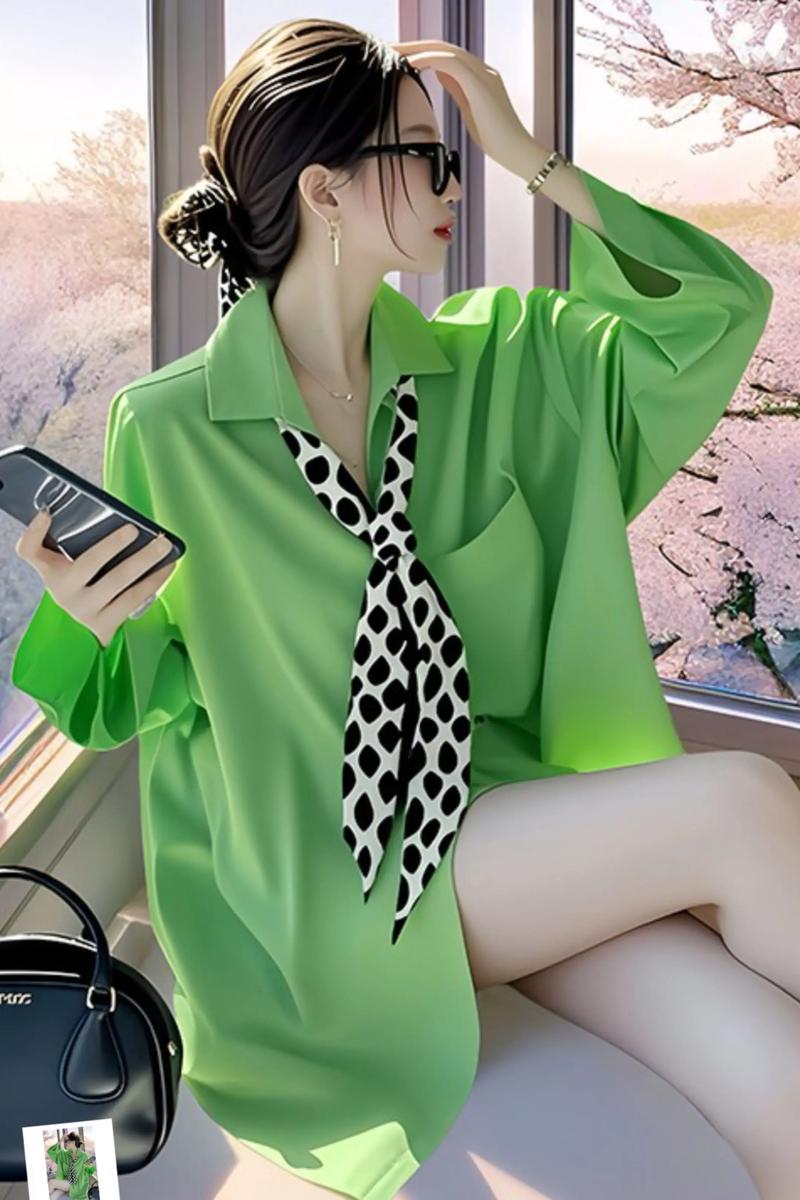 绿色衬衫怎么搭配裤子图片女