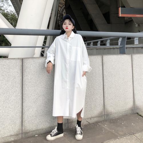 oversize衬衫裙怎么搭配