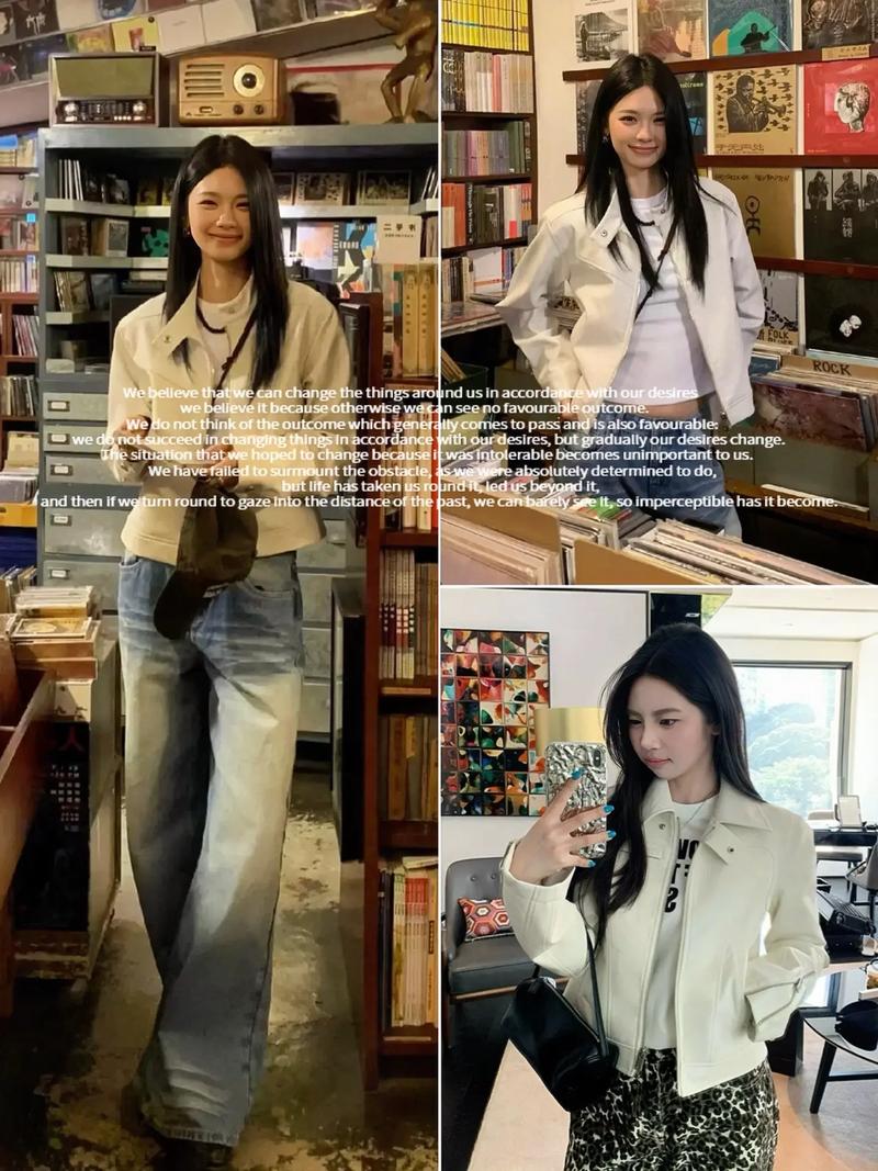 白色皮衣怎么搭配好看女