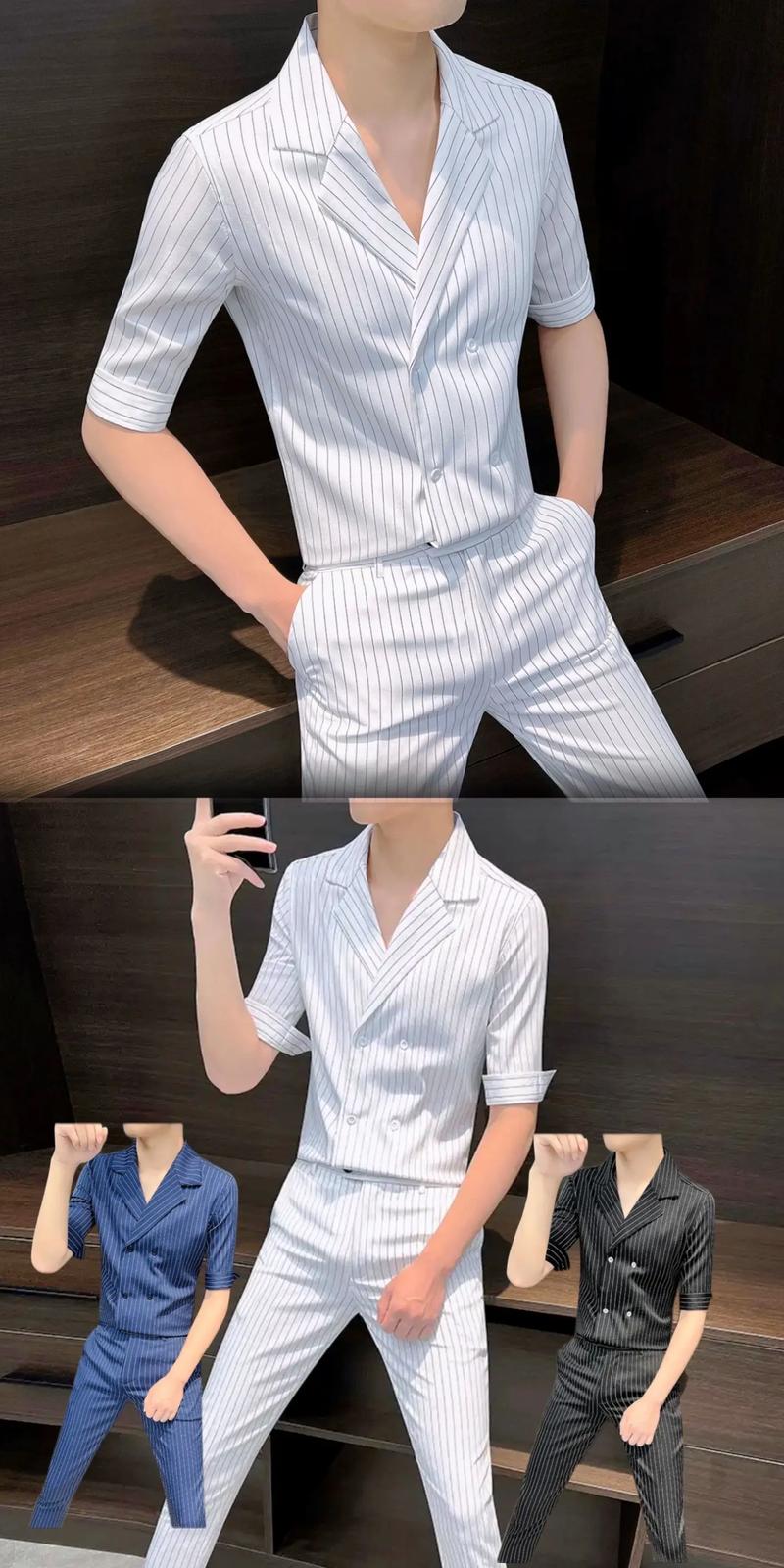 西装领衬衫怎么搭配图片